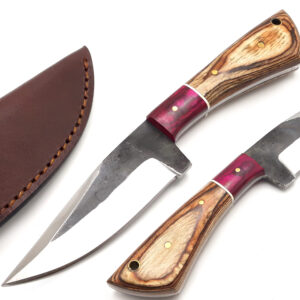 Custom handmade High Carbon Steel Hunting Skinner knife, camping knife, Survival knife, Full tang knife, With Dollar Sheet