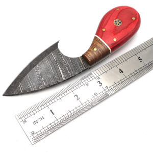 Custom handmade Damascus steel Hunting Skinner knife, camping knife, Survival knife, Full tang knife, With Dollar Sheet