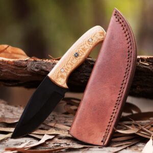Custom handmade High Carbon Steel Black Coded Hunting Skinner knife, camping knife, Survival knife, Full tang knife,
