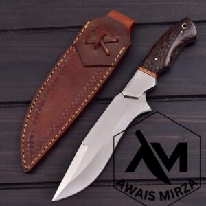 Custom handmade d2 high carbon steel blade hunting knife..camping knife .bowei knife